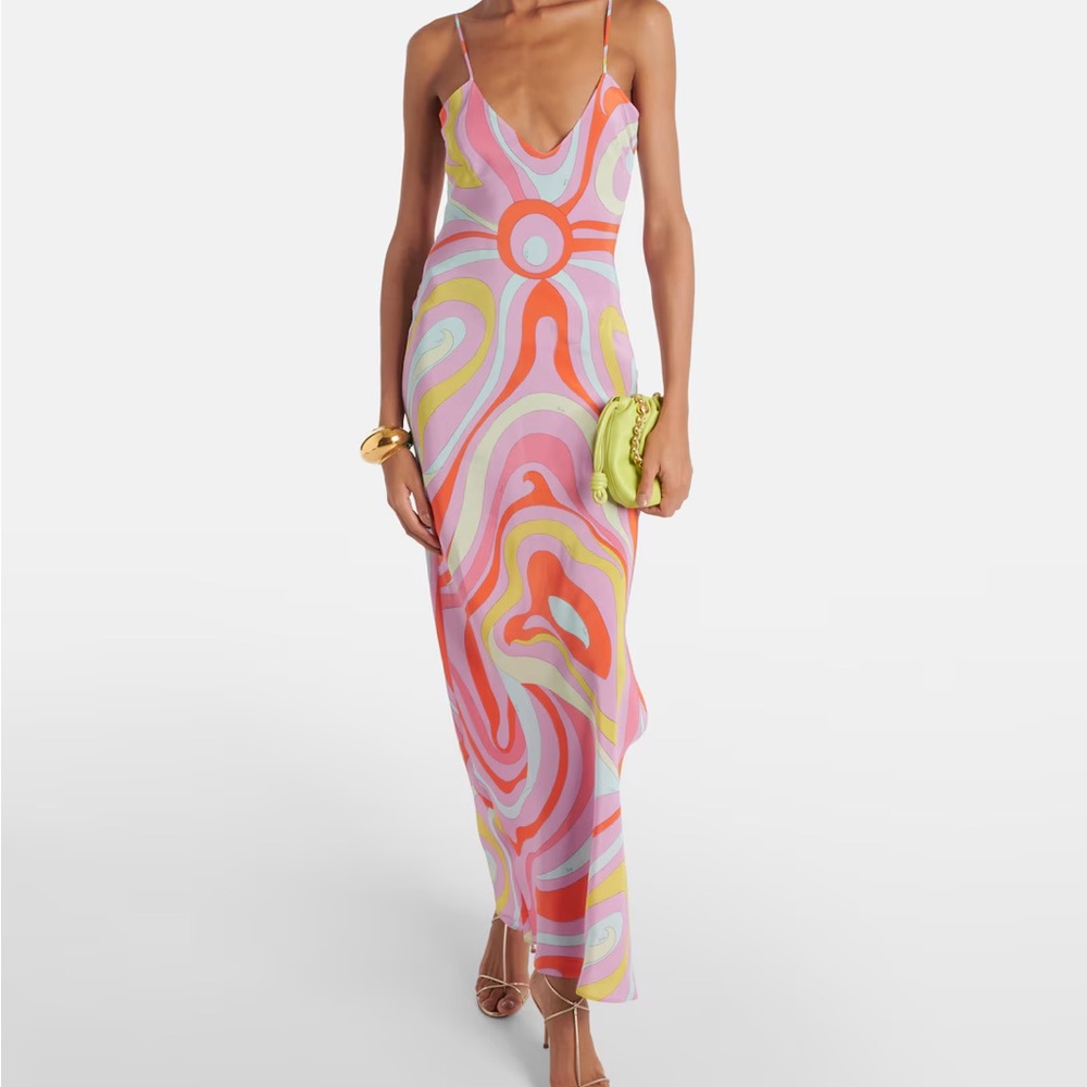 Pucci Marmo Maxi Pink Dress